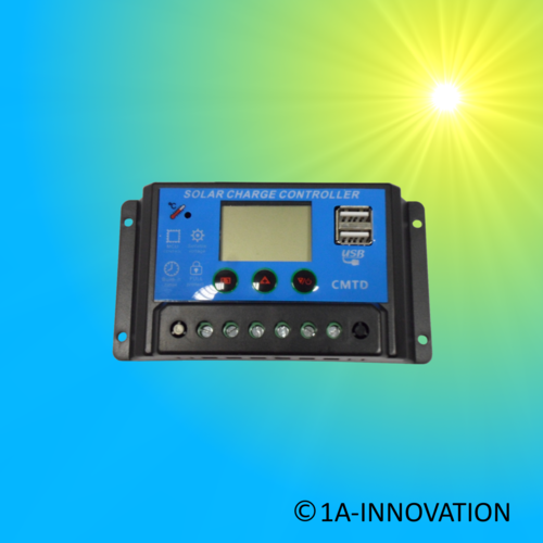 Laderegler 20A 12V / 24V LCD Blau einstellbar 1A-Innovation