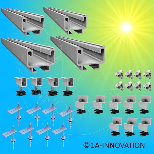 Dachhalterung Welleternit für 4x 260W Solarmodule (Solar1000-2)