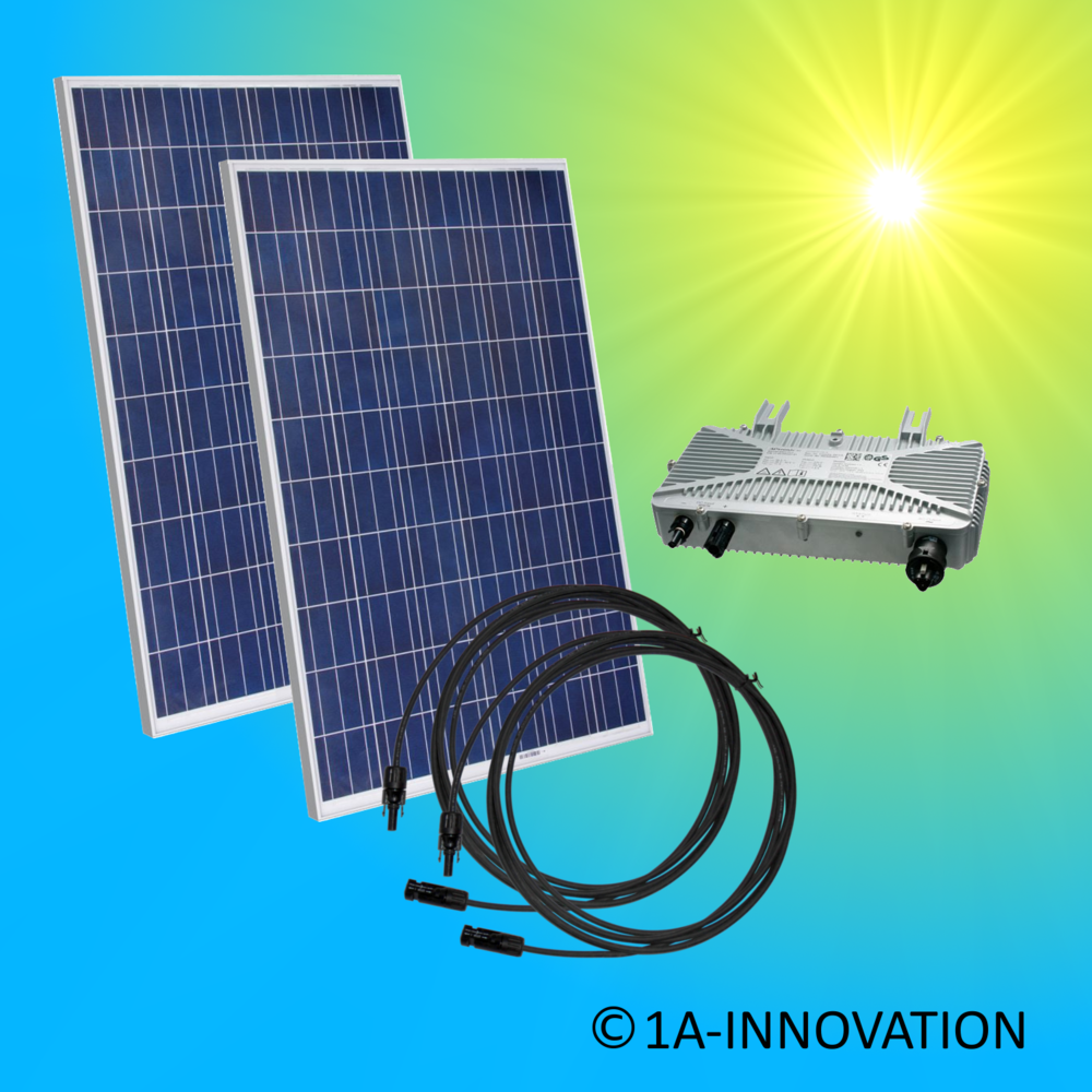 500Watt Solaranlage Komplettpaket 0,5KW Solar Hybrid Hausnetzeinspeisung Effekta 