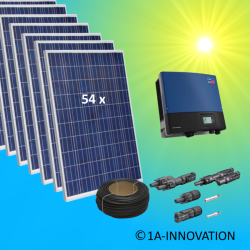 15000W Solaranlage 15kW zur Einspeisung Selbstverbrauch dreiphasig SMA