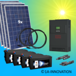 2500W hybrid solar system 2,5kW incl. 4xStorage for connection to your own home network single-phase