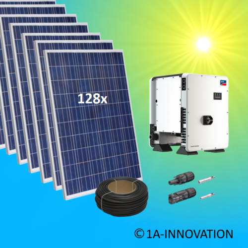 35000W Solaranlage 35kW zur Einspeisung Selbstverbrauch dreiphasig