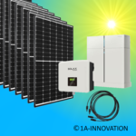 3700W Hybrid Solaranlage 3,7kW Solax Lithium-Akku 3kWh Hausnetz einphasig